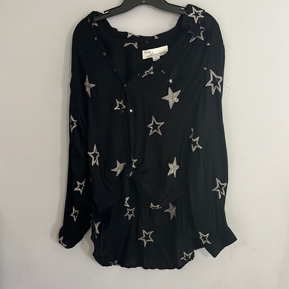 Vintage Havana Black Star Button Down